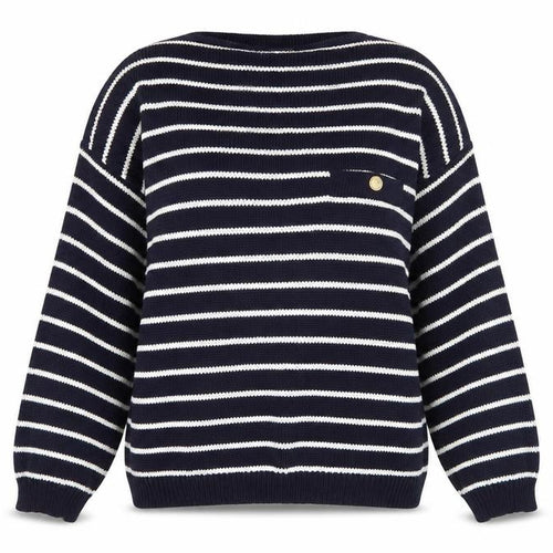 St. Clair Women’s Blue Striped Acrylic Knit Jumper S