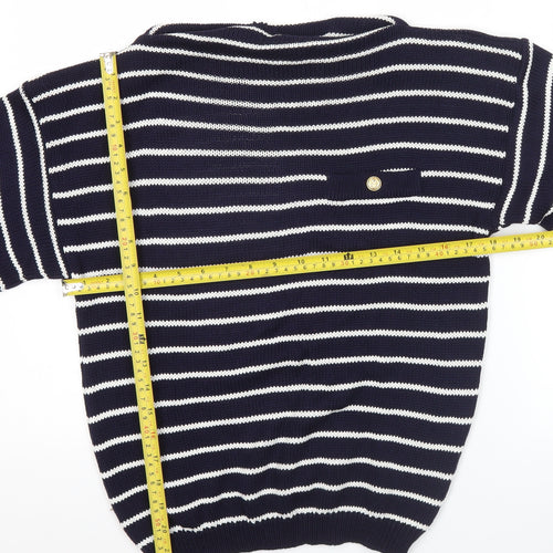 St. Clair Women’s Blue Striped Acrylic Knit Jumper S