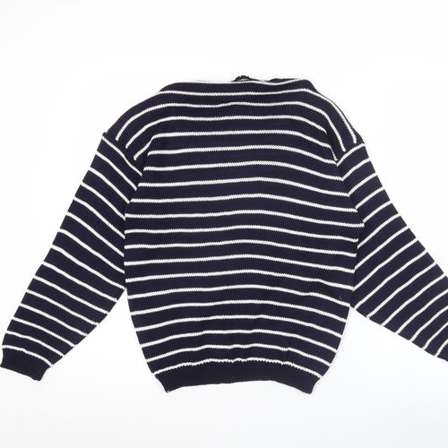 St. Clair Women’s Blue Striped Acrylic Knit Jumper S
