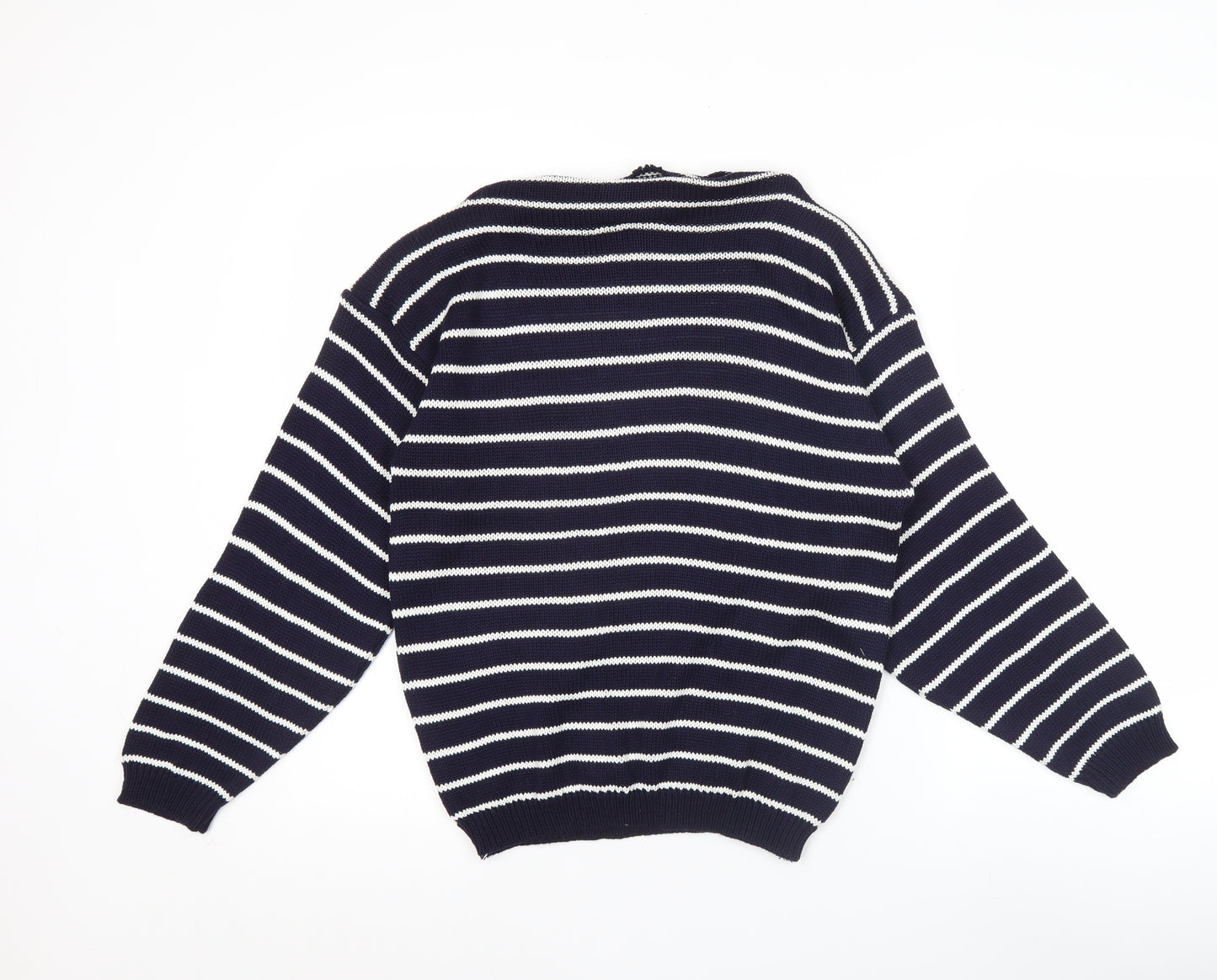 St. Clair Women’s Blue Striped Acrylic Knit Jumper S