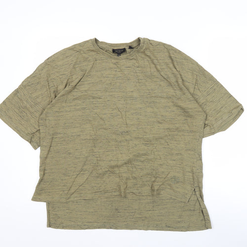 Ted Baker Women’s Green Relaxed Cotton Blend Short Sleeve T-Shirt Size 10