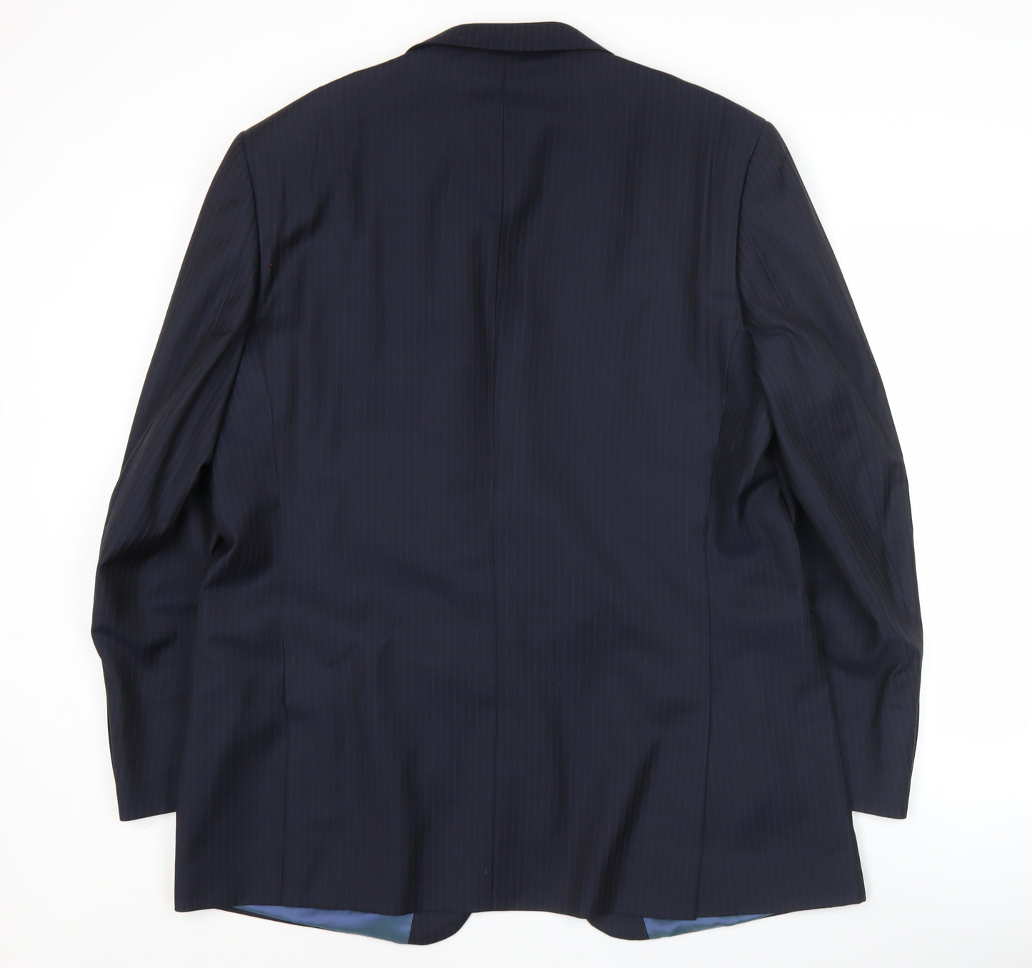 Marks and Spencer Men's Navy Pinstripe Wool Blend Suit Jacket 46L