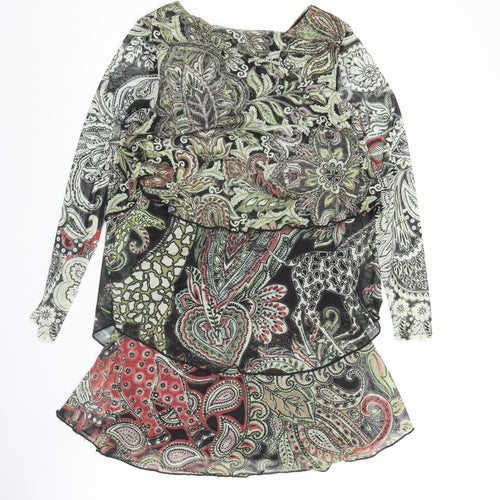 Desigual Women Multicoloured Paisley Long Sleeve Shift Dress S