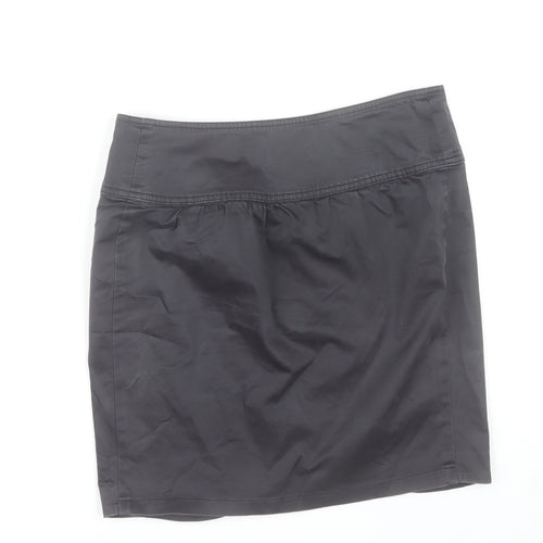 Tiddy Women's Black Wrap Short Skirt Size M Cotton Stretch