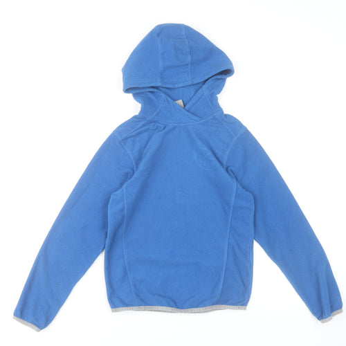 TOG24 Boys Blue Fleece Pullover Hoodie Age 9-10 Years Regular Fit