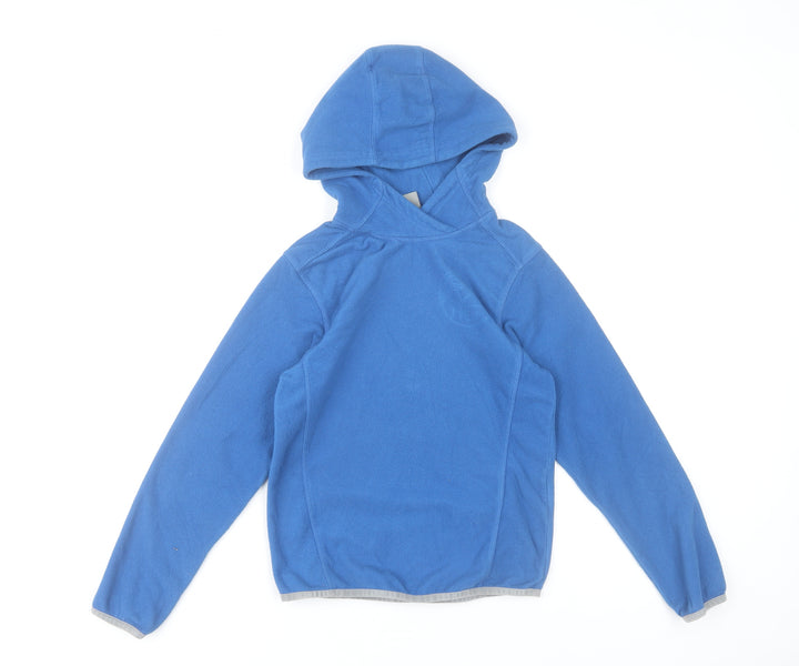 TOG24 Boys Blue Fleece Pullover Hoodie Age 9-10 Years Regular Fit