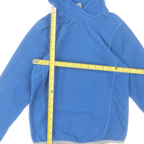 TOG24 Boys Blue Fleece Pullover Hoodie Age 9-10 Years Regular Fit