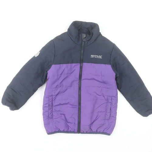 Regatta Girls Purple Puffer Jacket 3-4 Years Lightweight Padded Coat