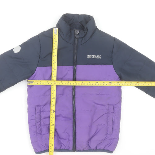 Regatta Girls Purple Puffer Jacket 3-4 Years Lightweight Padded Coat