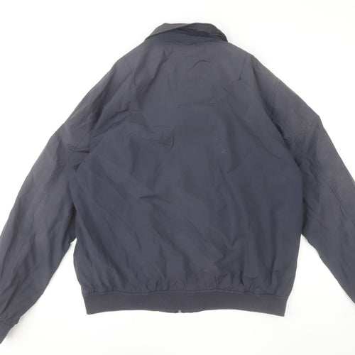 Burton Menswear London Men Blue XL Bomber Jacket Cotton Nylon Zip