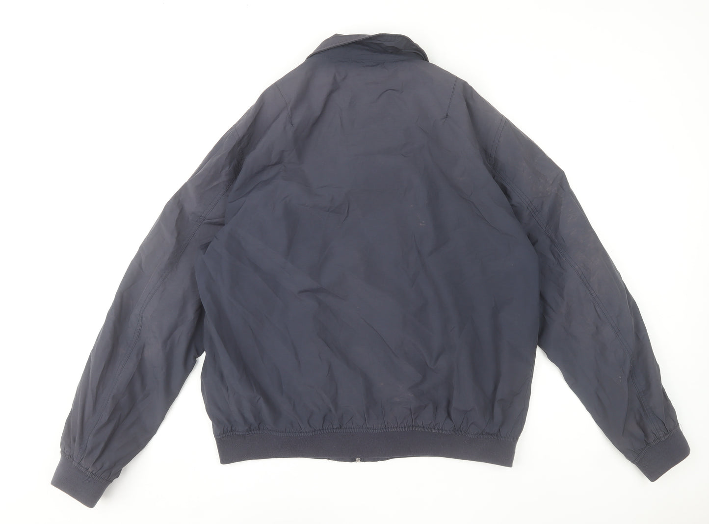 Burton Menswear London Men Blue XL Bomber Jacket Cotton Nylon Zip