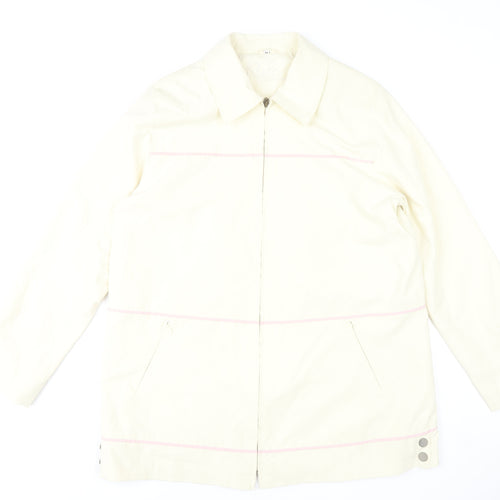 Klass Collection Women's Ivory Mid-Length Jacket Size 18 Polyester Blend