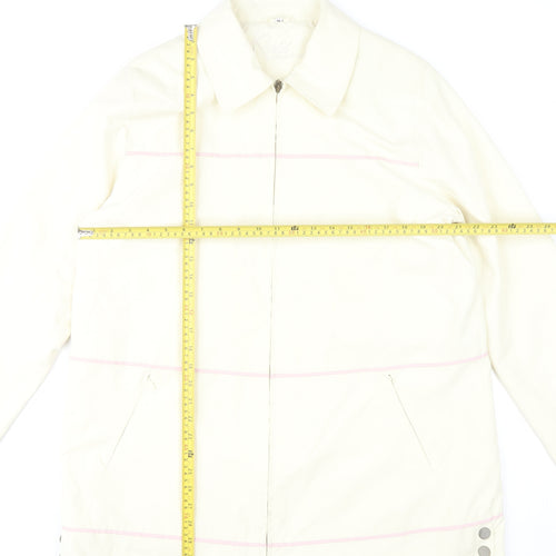Klass Collection Women's Ivory Mid-Length Jacket Size 18 Polyester Blend