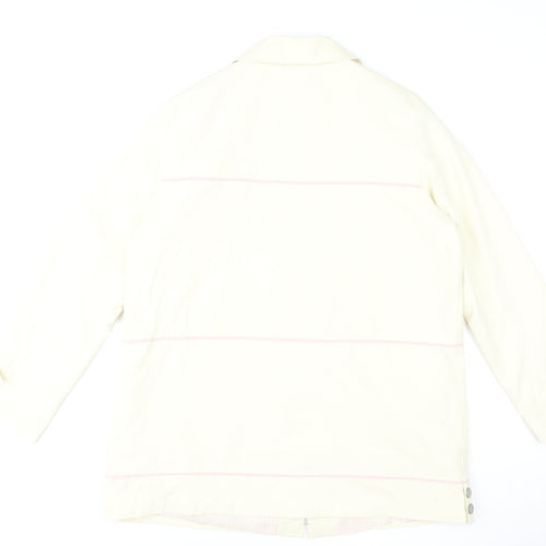 Klass Collection Women's Ivory Mid-Length Jacket Size 18 Polyester Blend