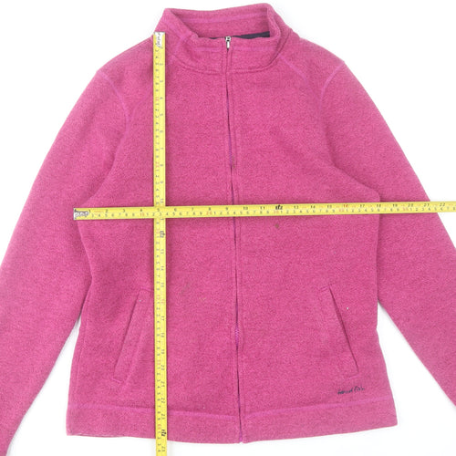 Weird Fish Womens Pink Fleece Full Zip Jacket Size 12