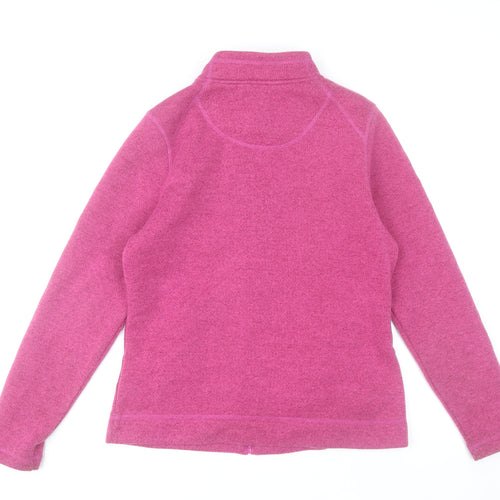 Weird Fish Womens Pink Fleece Full Zip Jacket Size 12