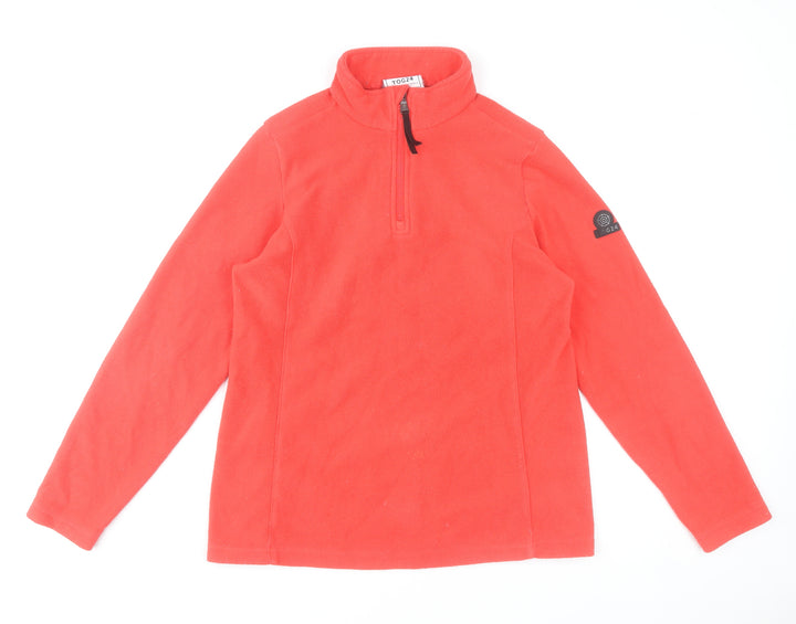 TOG24 Women's Red Fleece 1/4 Zip Pullover Sweatshirt Size 10