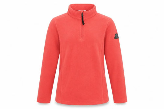 Front view of TOG24 Women's Red Fleece 1/4 Zip Pullover Sweatshirt, size 10