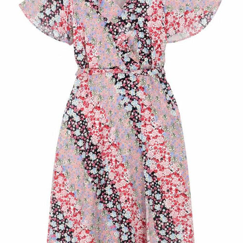 Dunnes Women’s Multicoloured Floral Wrap Midi Dress Size 8
