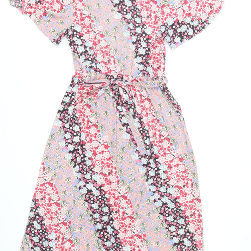 Dunnes Women’s Multicoloured Floral Wrap Midi Dress Size 8
