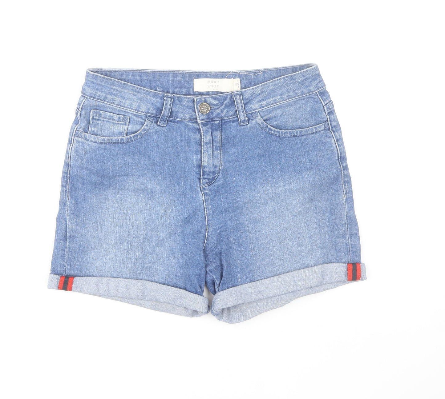 Brooklyn Supply Co Women’s Blue Denim Stretch Chino Shorts Size 10