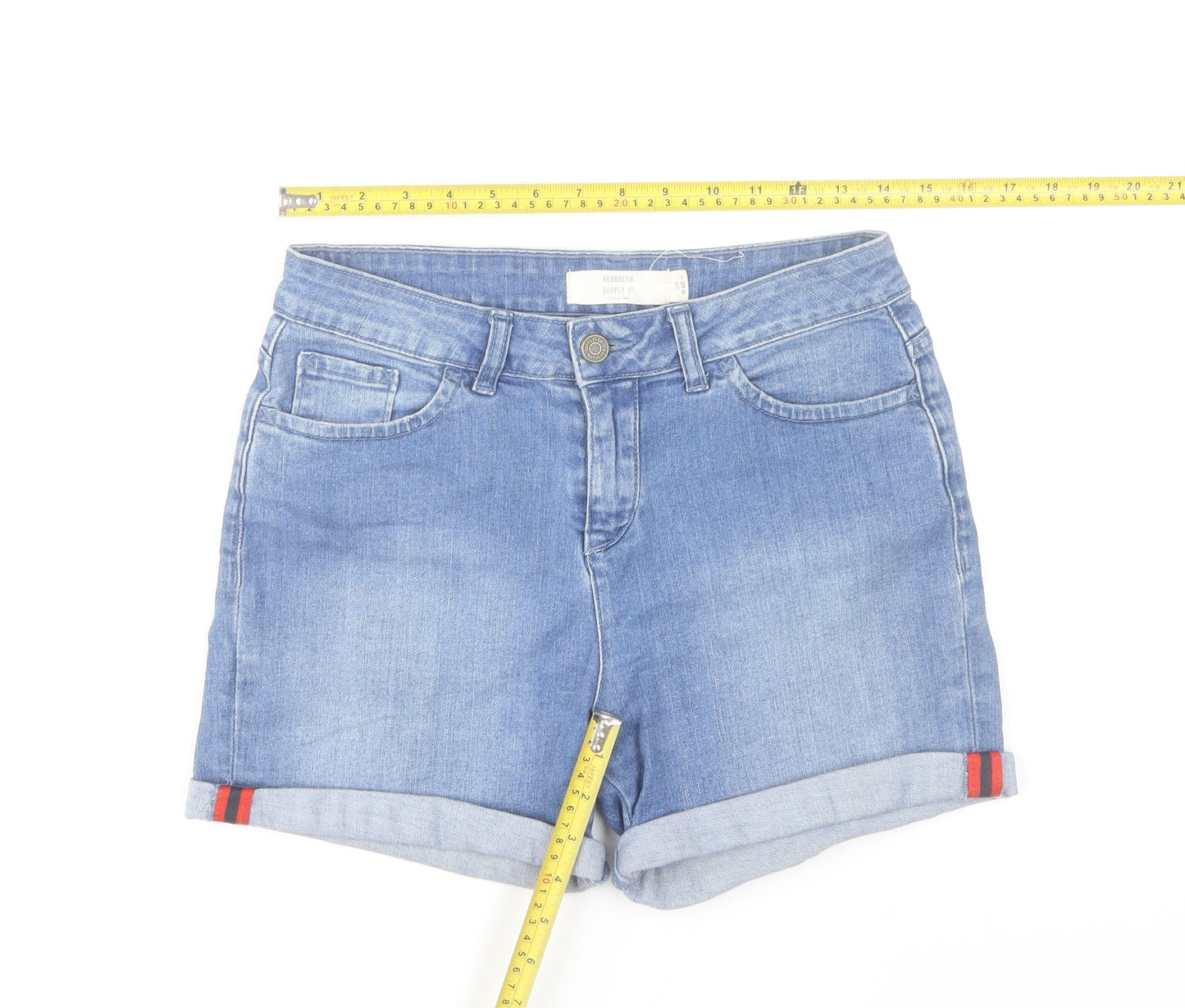 Brooklyn Supply Co Women’s Blue Denim Stretch Chino Shorts Size 10