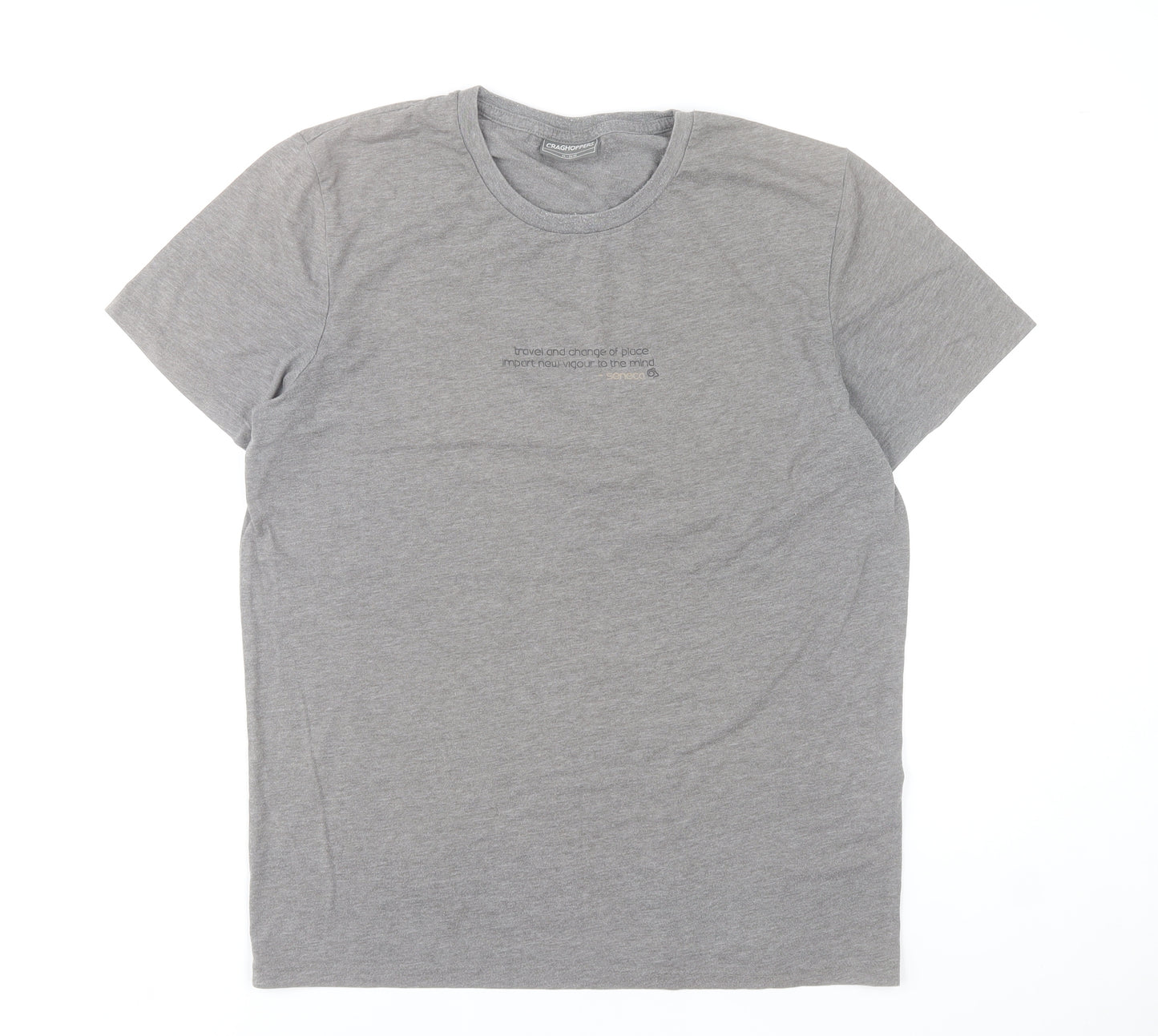 Craghoppers Men's Grey XL Crew Neck Short Sleeve T-Shirt