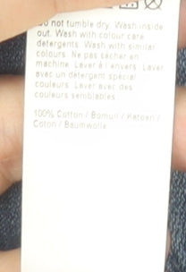 River Island Women's Blue Denim Short Sleeve Playsuit UK 8 Collared Drawstring Romper