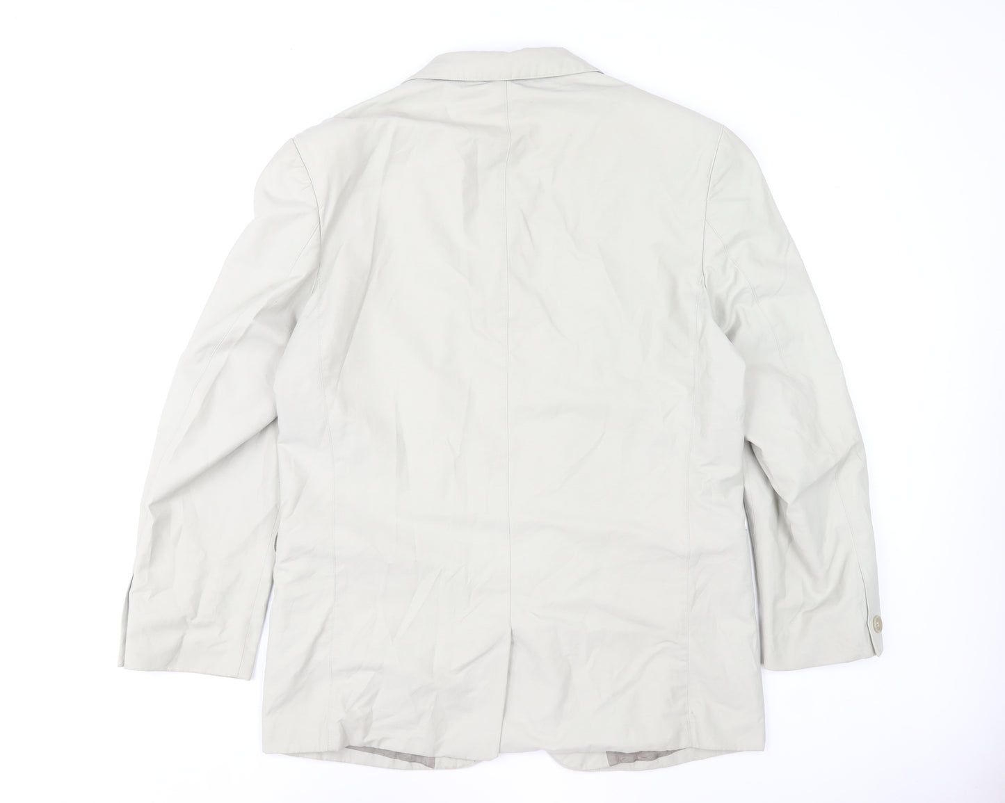 SWEPT Men’s Pale Beige Grey Cotton Blend Single-Breasted Blazer Jacket Size 42 Regular