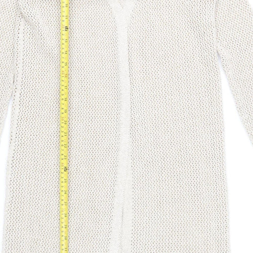 Marks and Spencer Women’s Beige Open Knit Longline Cardigan S