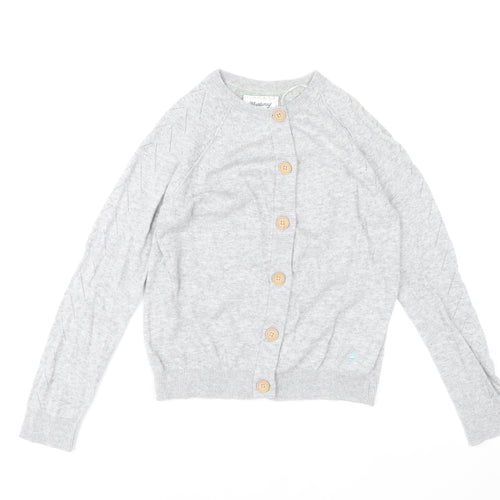 Mantaray Women's Grey Button Cardigan Size 8 Long Sleeve Knit