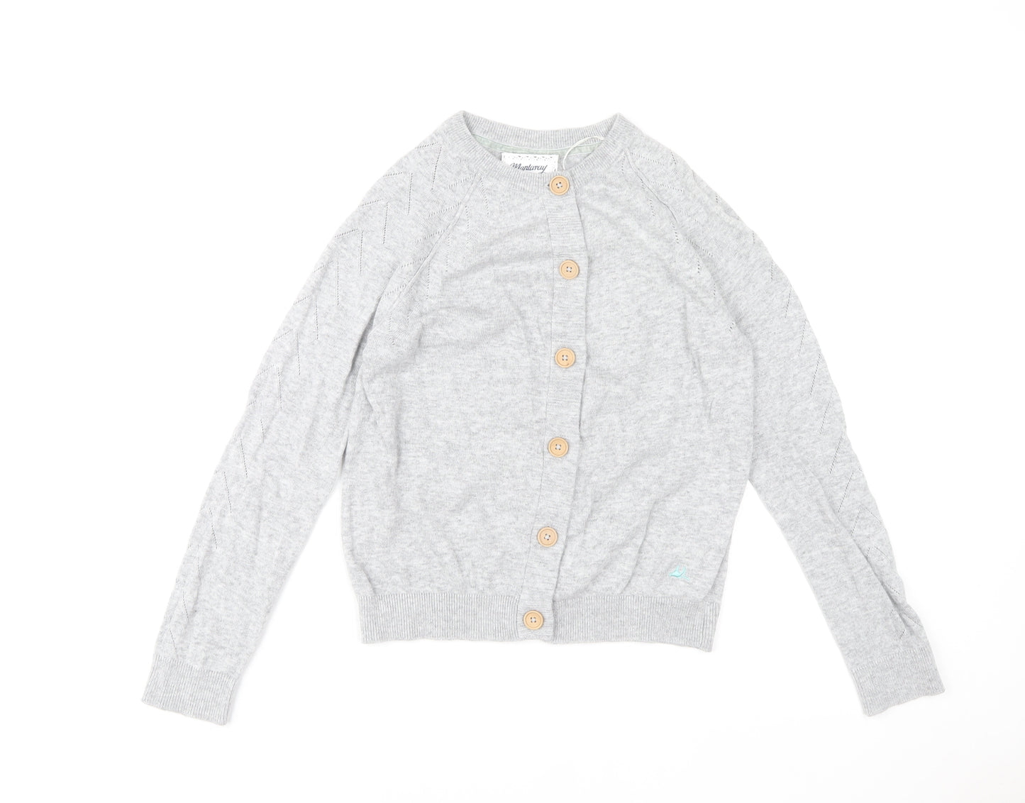 Mantaray Women's Grey Button Cardigan Size 8 Long Sleeve Knit