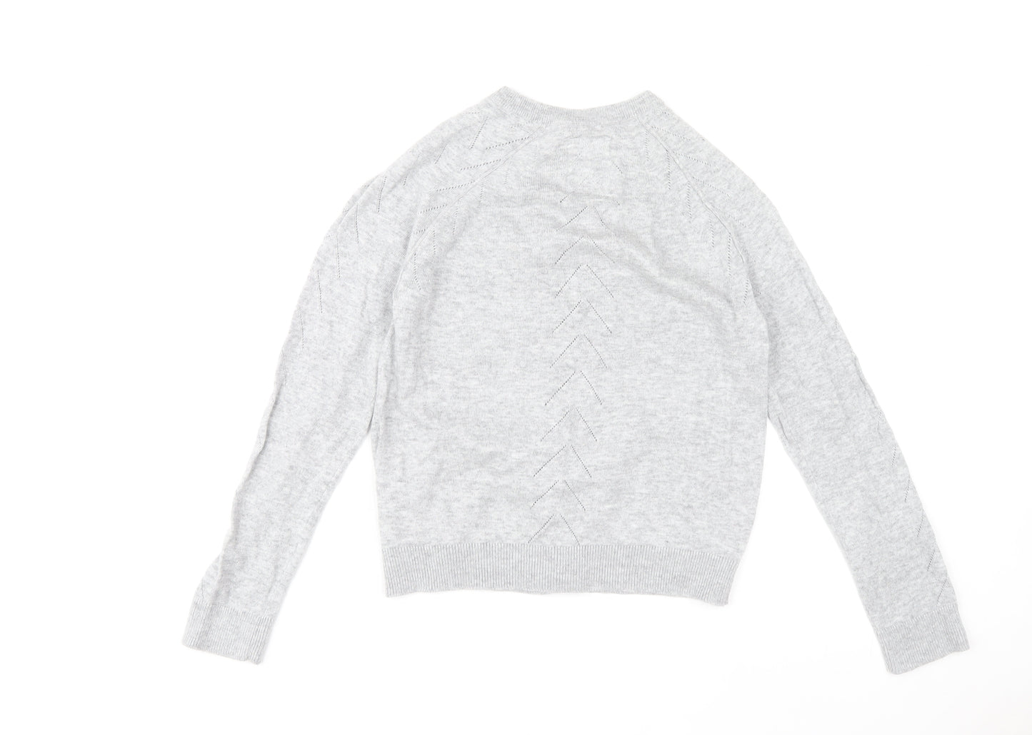 Mantaray Women's Grey Button Cardigan Size 8 Long Sleeve Knit