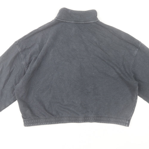 F&F Women’s Grey Full Zip Hoodie Sweatshirt UK 12-14 Cotton Blend