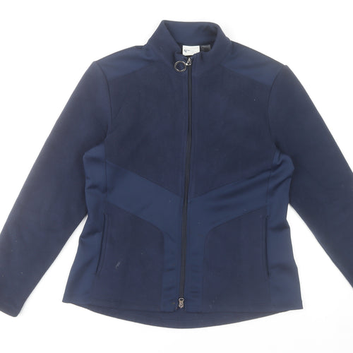 Greg Norman Womens Blue Soft Shell Fleece Jacket M Full Zip Outdoor