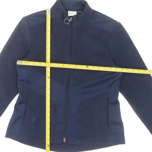 Greg Norman Womens Blue Soft Shell Fleece Jacket M Full Zip Outdoor