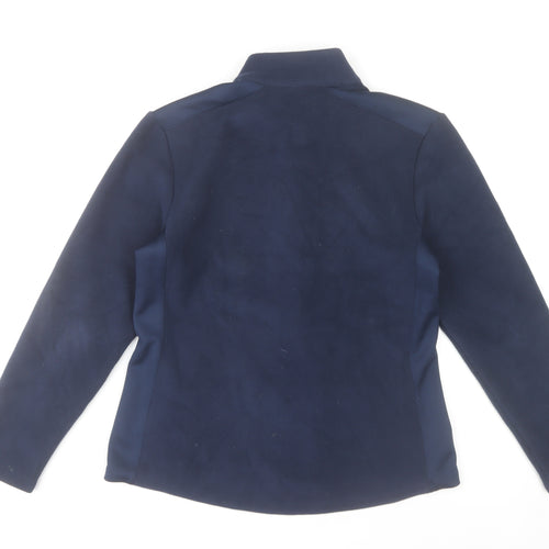 Greg Norman Womens Blue Soft Shell Fleece Jacket M Full Zip Outdoor