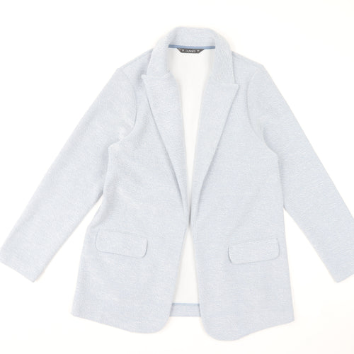 Dunnes Stores Women Blue Blazer Jacket Small Mid-Length Classic Style