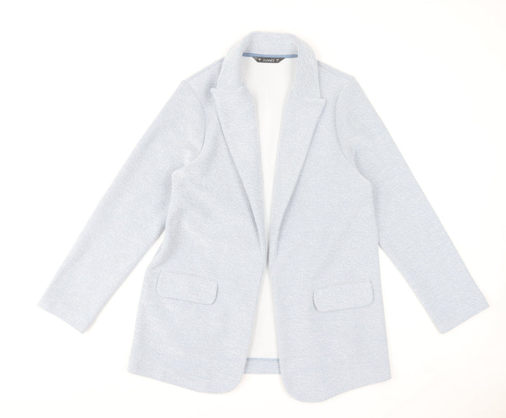 Dunnes Stores Women Blue Blazer Jacket Small Mid-Length Classic Style