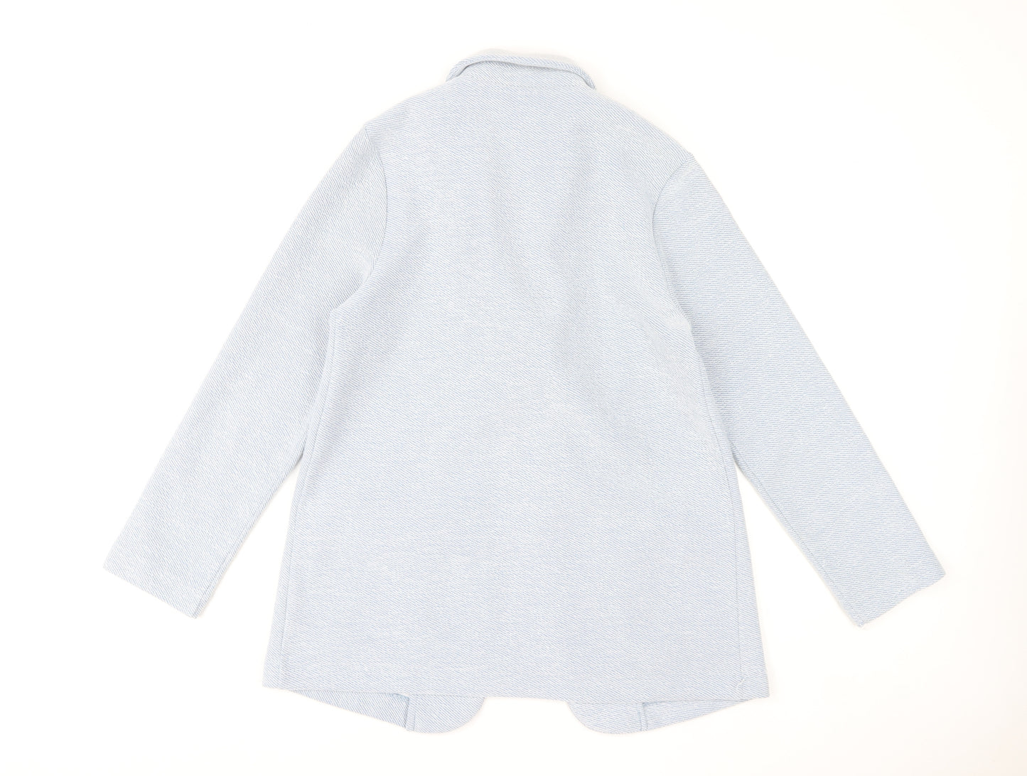 Dunnes Stores Women Blue Blazer Jacket Small Mid-Length Classic Style