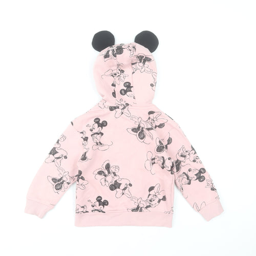 Primark Girls Pink Minnie Mouse Full Zip Hoodie 3-4 Years Disney Fleece