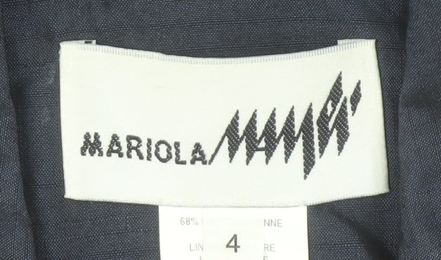 Mariola Women Blue Classic Blazer Size 4 Lined Tailored Single-Breasted