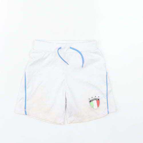 Dunnes Stores Boys White 5-6 Years Athletic Football Shorts Italia