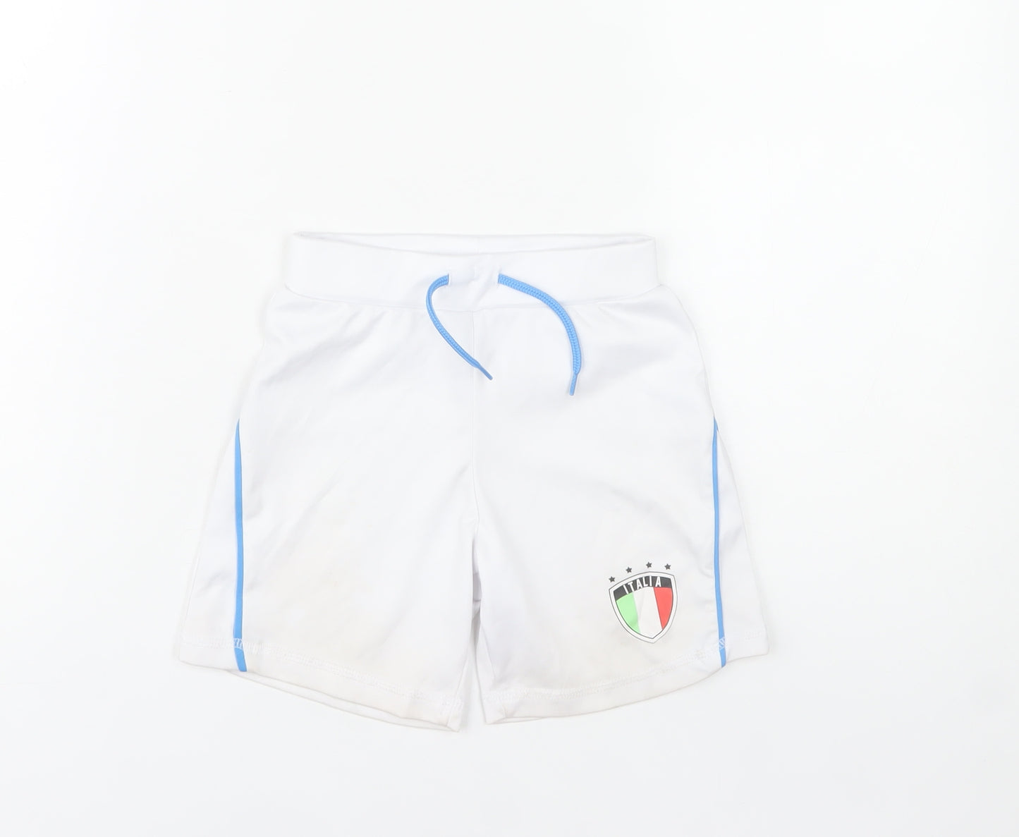 Dunnes Stores Boys White 5-6 Years Athletic Football Shorts Italia