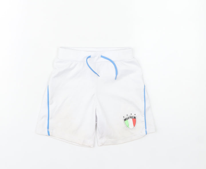 Dunnes Stores Boys White 5-6 Years Athletic Football Shorts Italia