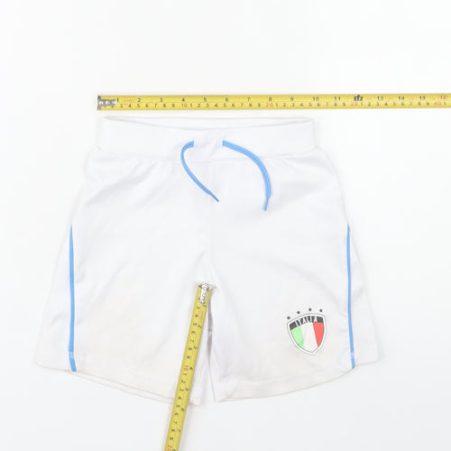 Dunnes Stores Boys White 5-6 Years Athletic Football Shorts Italia