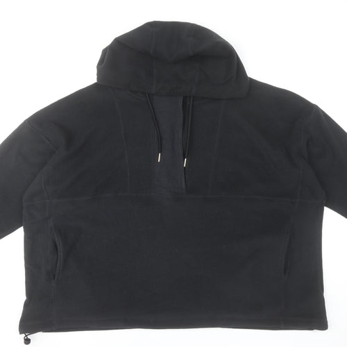 Next Women’s Black Pullover Hoodie UK 20 Relaxed Fit Fleece