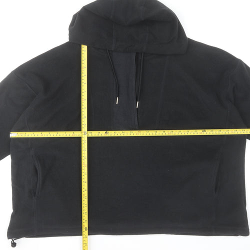 Next Women’s Black Pullover Hoodie UK 20 Relaxed Fit Fleece