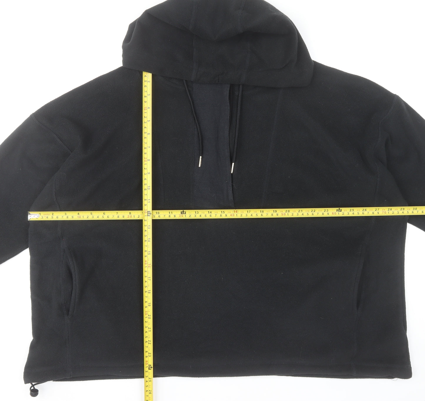 Next Women’s Black Pullover Hoodie UK 20 Relaxed Fit Fleece