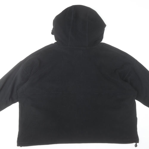 Next Women’s Black Pullover Hoodie UK 20 Relaxed Fit Fleece